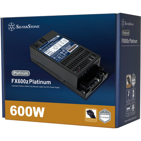 Alimentatore modulare Silverstone fx600z platino da 600 watt (nero, 1x 12v-2x6, 2x pcie)