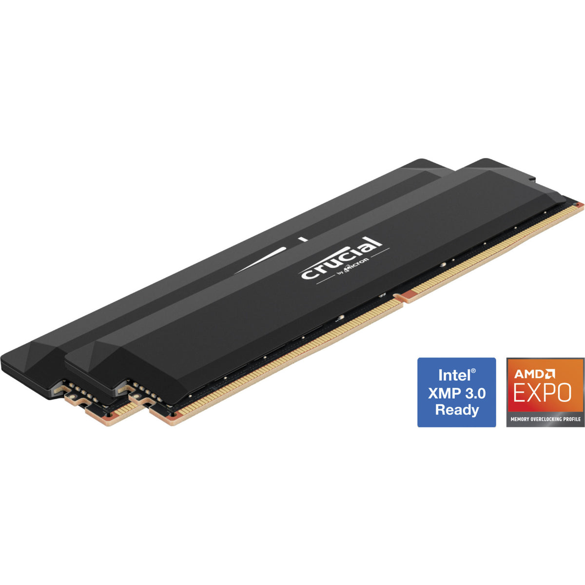 RAM dual-kit Crucial da 64 GB DDR5-6000 (2x 32 GB) (nera, CP2K32G60C40U5B, Pro OC, XMP 3.0, Expo)