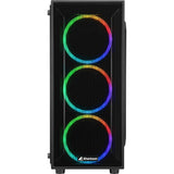 Custodia Sharkoon TG4M RGB MIDI Tower (nero | 2x USB-A | RGB | vetro temperato)