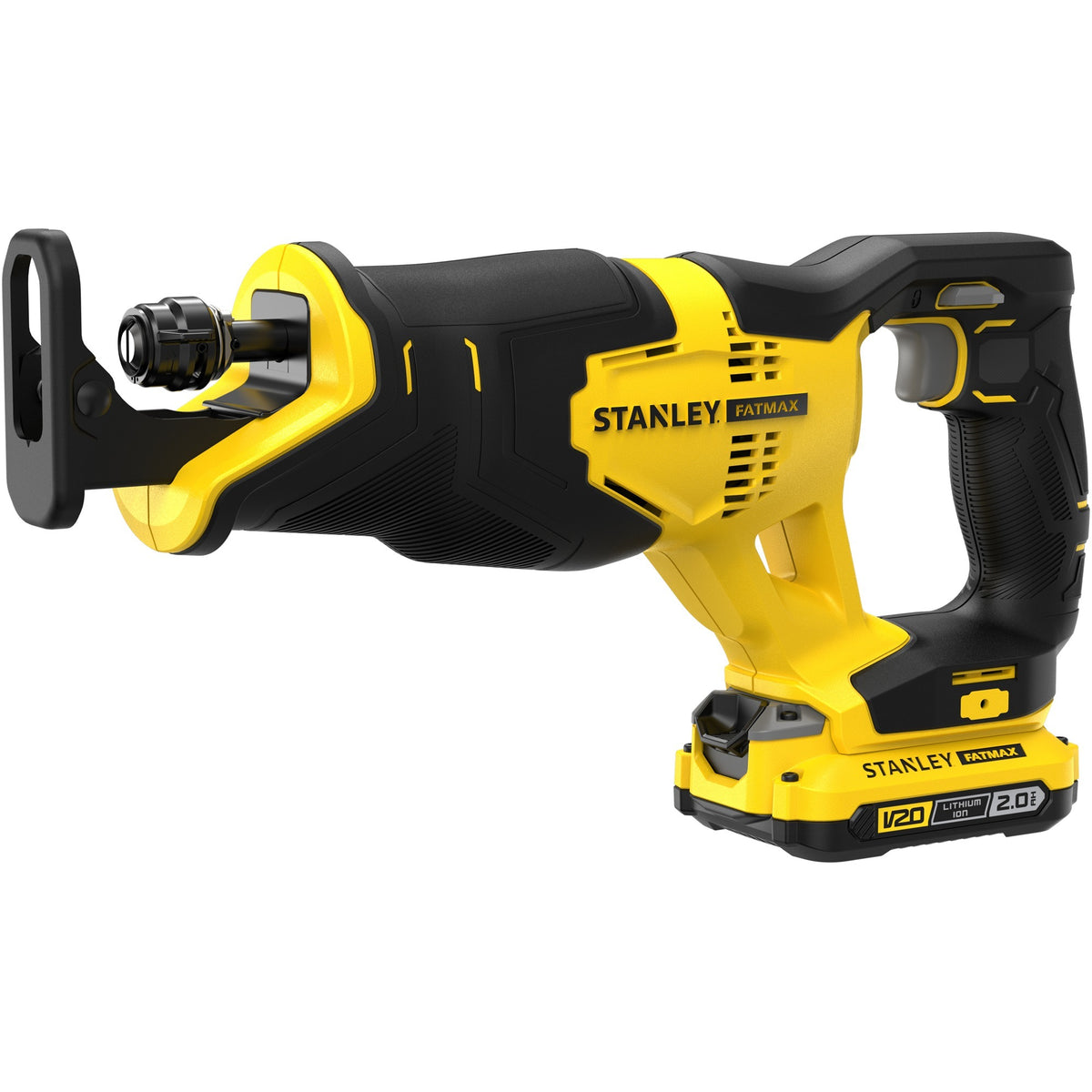 Sega alternativa Stanley fatmax v20 18v (giallo nero, custodia, 2 batterie (2.0ah) e caricabatterie (2a) inclusi)