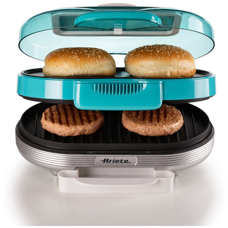 Ariete party time hamburgeria 0205 01 piastra elettrica (azzurro bianco)