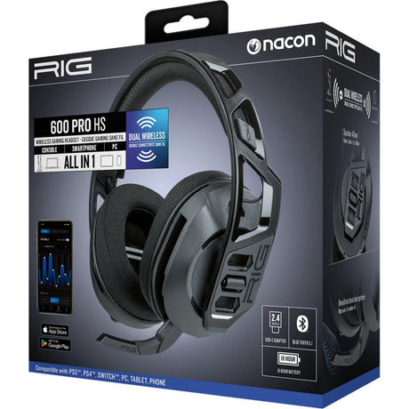 Cuffie da gioco over-ear Nacon rig 600 pro hs (nere, playstation 5, playstation 4, windows, nintendo switch, android, ios)