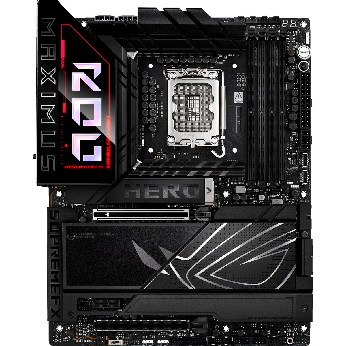 Scheda madre Asus Rrog Maximus Z890 Hero Socket 1851 (nera, RAID, 2,5 GB-LAN, 5 GB-LAN, Wi-Fi 7, BT, audio, ATX)
