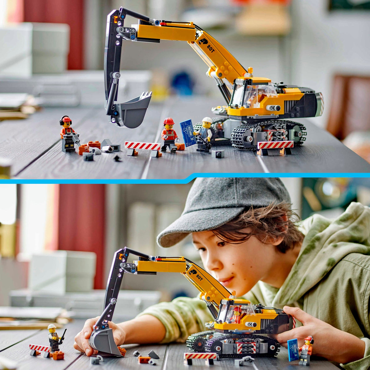 Lego City - Giocattolo da costruzione giallo per escavatore (60420)
