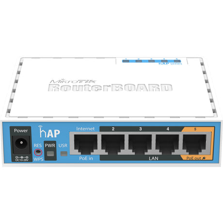 Mikrotik hap piccolo punto di accesso domestico (rb951ui-2nd) (bianco, cpu qualcomm qca9531, poe, wifi 4)
