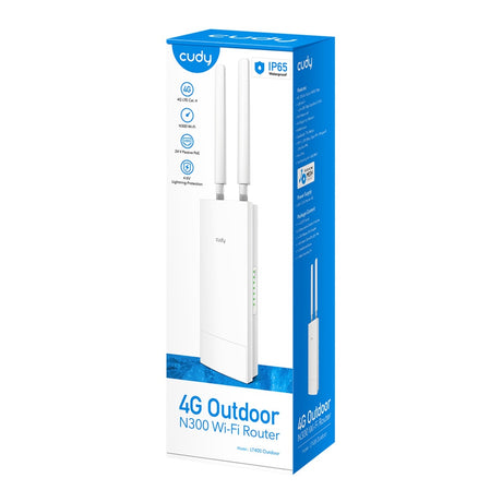 Cudy router wi-fi indoor outdoor 4g n300 (bianco)