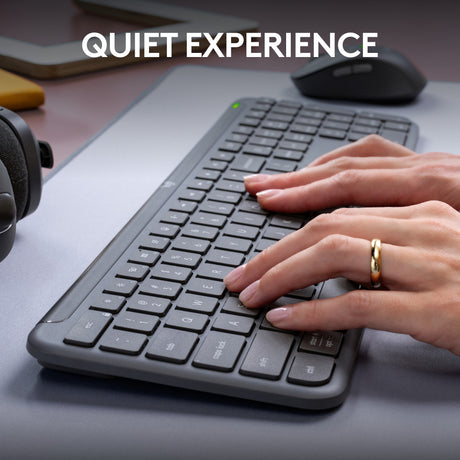 Set desktop wireless sottile Logitech mk950 (grafite, layout internazionale USA (qwerty), 400 - 4000 dpi)