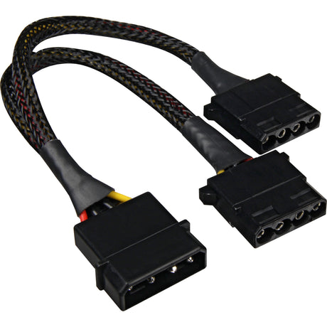 Cavo sdoppiatore di alimentazione a Y Sharkoon da 5.25 a 4 pin (maschio) a 5.25 a 4 pin (femmina) (nero, 6 pollici)