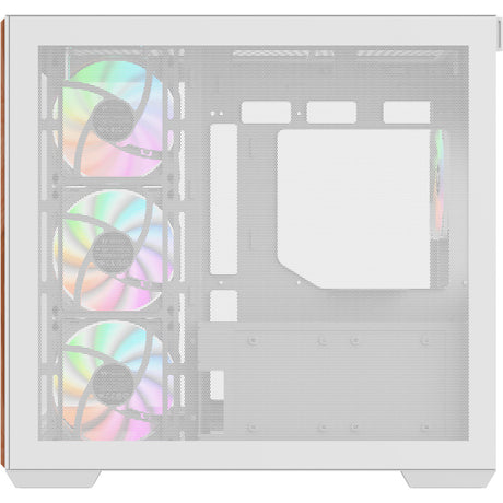 Custodia midi tower Thermaltake view 380 ws argb snow (colore legno bianco | 2x USB-A | 1x USB-C | RGB | vetro temperato)