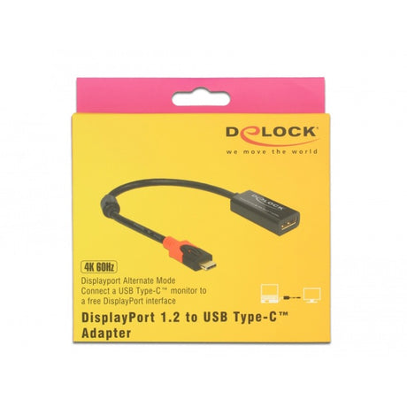 Adattatore porta display Delock per monitor USB-C 4k (nero, 0,2 metri)