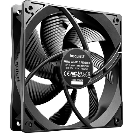 Silenzio! ventole pure Wings 3 reverse case (nere, 3 pezzi, 120 x 120 x 25 mm, pwm)