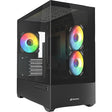Custodia mini tower Sharkoon mk6 rgb (nera | 2x usb-a | 1x usb-c | rgb | vetro temperato)
