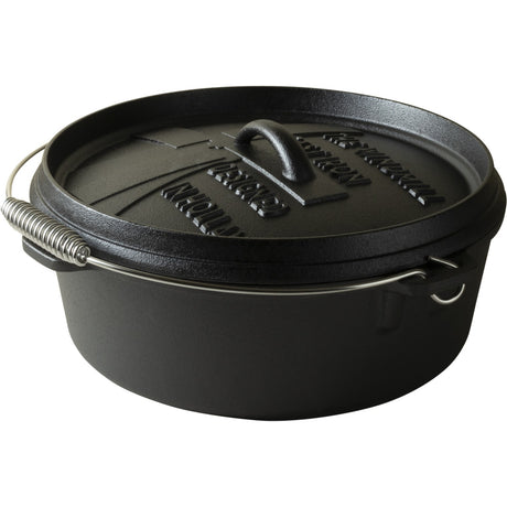 Pentola The Windmill Dutch Oven da 6 qt senza gambe (nera, ø 31,5 cm | 5,9 litri)