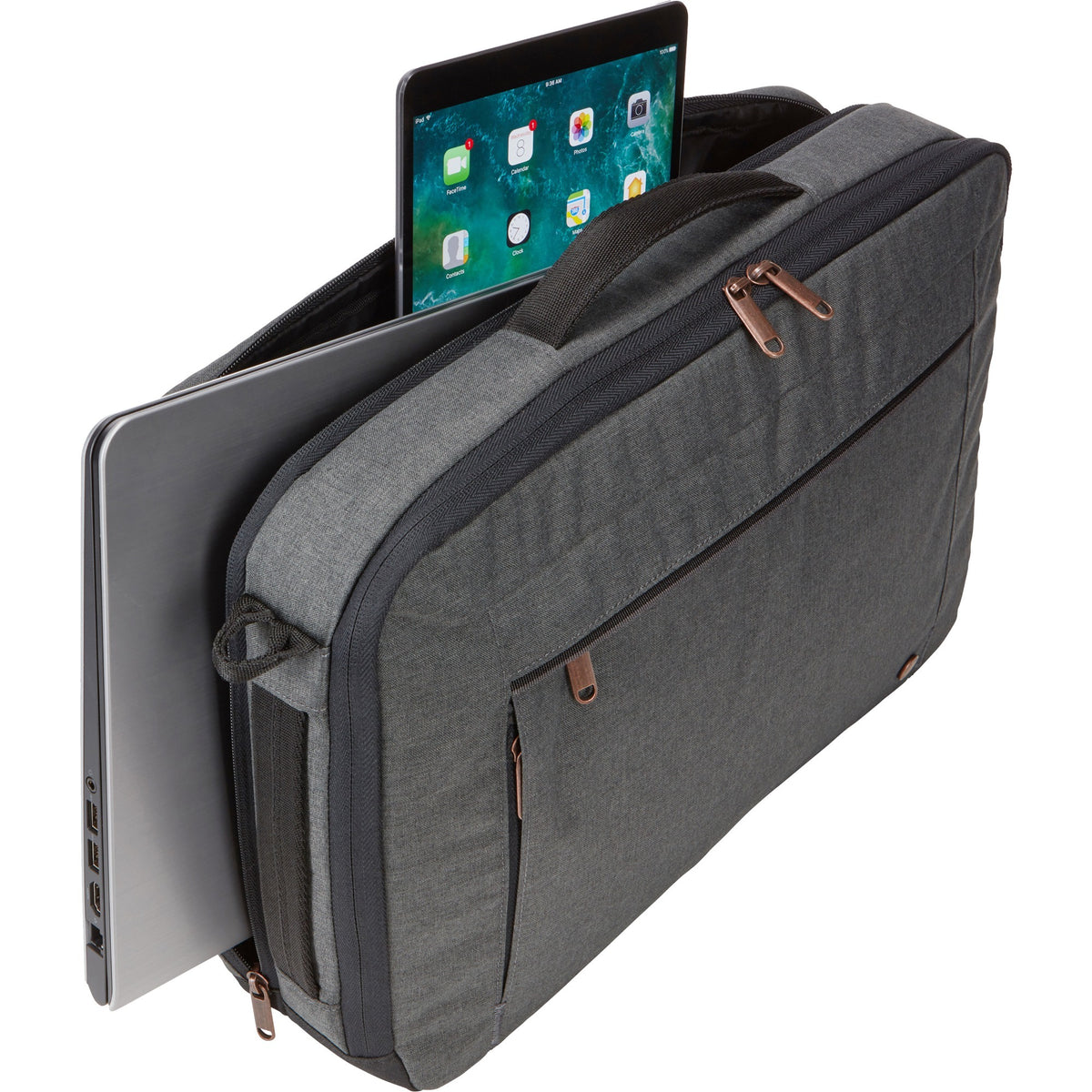Case Logic Era 15.6 Borsa porta PC ibrida valigetta eracv-116-ossidiana (grigio scuro)