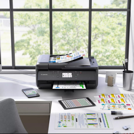 Stampante a getto d'inchiostro all-in-one Canon Pixma TR7650 con funzione fax (nero, USB, Wi-Fi, copia, scansione, fax)