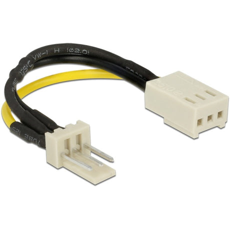 Cavo di alimentazione Delock 3 pin maschio > 3 pin femmina (ventola) (nero giallo)