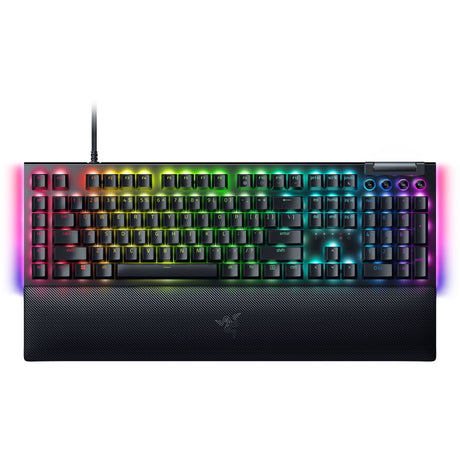 Razer blackwidow v4, tastiera da gioco (nera, layout us, gialla, led rgb, doubleshot abs)