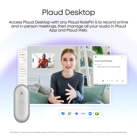 Dittafono Plaud notepin s (nero, 64 GB, Bluetooth 5.2 BLE (Bluetooth Low Energy) Wi-Fi)