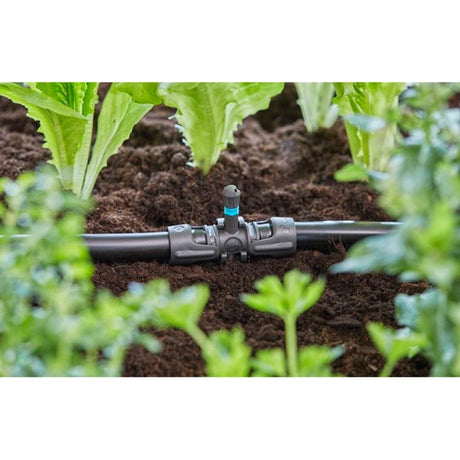Raccordo a T Gardena micro-drip-system per collegamento irrigatore (grigio scuro)