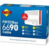 Fritz! box 6690 router via cavo internazionale (bianco rosso)