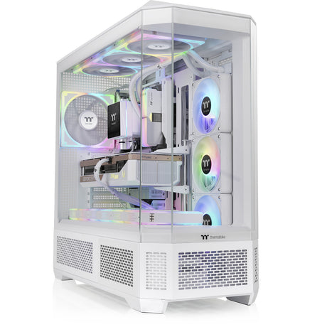 Custodia Thermaltake view 600 tg snow big tower (bianco | 2x USB-A | 1x USB-C | vetro temperato)