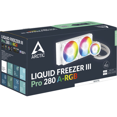 Arctic Liquid Freezer III Pro 280 A-RGB Raffreddamento ad acqua (bianco, connettore ventola PWM a 4 pin)