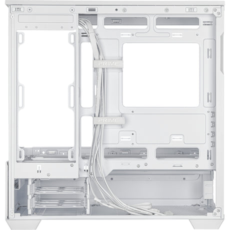Custodia Midi Tower Asus Prime Ap202 (Bianco | 2x USB-A | 1x USB-C | RGB | Vetro temperato)