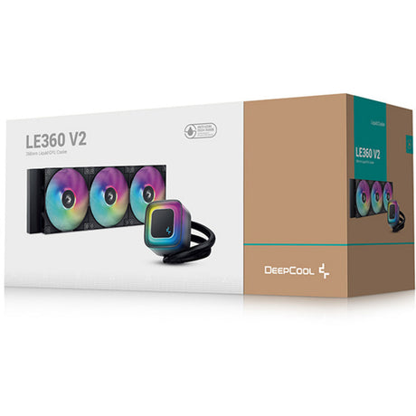 Serie Deepcool le360 v2 - raffreddamento ad acqua all-in-one - 360 mm - illuminazione RGB - nero