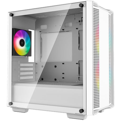 Custodia midi tower Deepcool cc360 argb (bianco | 2x usb-a | rgb | vetro temperato)