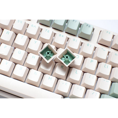 Tastiera meccanica Ducky One 3 matcha tkl (crema, layout us (qwerty), blu cherry mx, 80% (tkl), pbt double shot, hot swap)