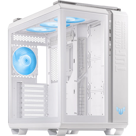 Asus tuf gaming gt502 plus custodia midi tower (bianco | 2x USB-A | 1x USB-C | vetro temperato)