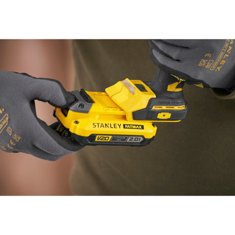 Avvitatore a percussione brushless Stanley fatmax v20 18v (giallo nero, batteria e caricabatterie non inclusi)