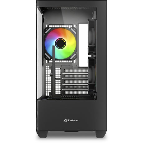 Custodia midi tower Sharkoon elite shark cm100 (nera | 2x USB-A | 1x USB-C | RGB | vetro temperato)
