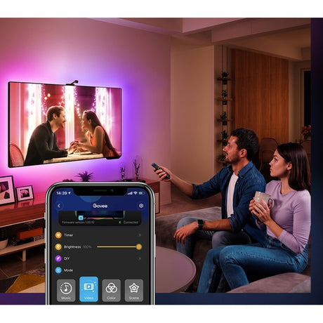 Govee H6199 DreamView T1 TV retroilluminazione illuminazione d'atmosfera (5 metri, RGBIC, WiFi, Bluetooth, per TV da 75 - 85 pollici)