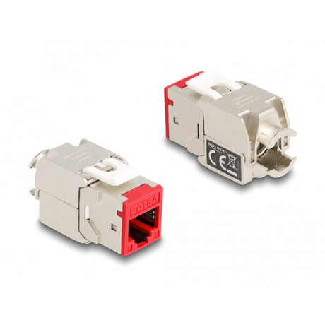 Delock modulo keystone jack rj45 per lsa cat 6a senza attrezzi, 8 pezzi (multicolore)