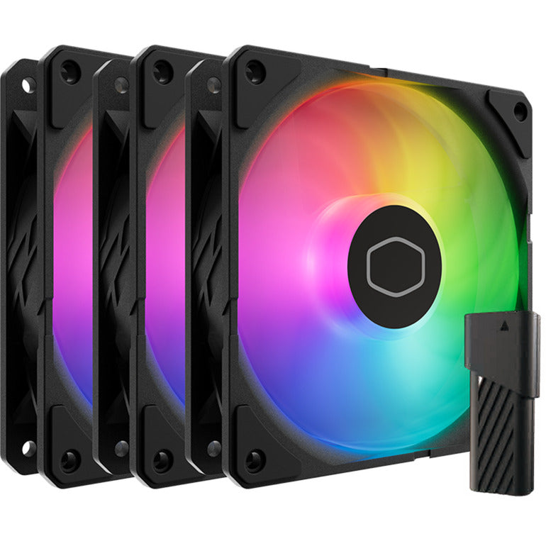 Ventole per case Cooler Master Sickleflow Edge 120 argb (nero, 3 pezzi, 120 x 120 x 25 mm, PWM, 3 pezzi, con controller mini LED A1)