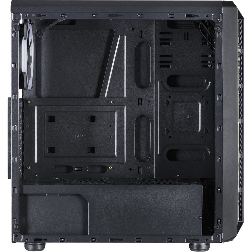 Custodia midi tower Inter-tech c-3 saphir (nera | 3x USB-A | finestra)