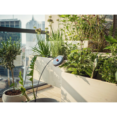 Gardena set di irrigazione per le vacanze aquabloom set computer per irrigazione (grigio, 13300-20, batteria inclusa)