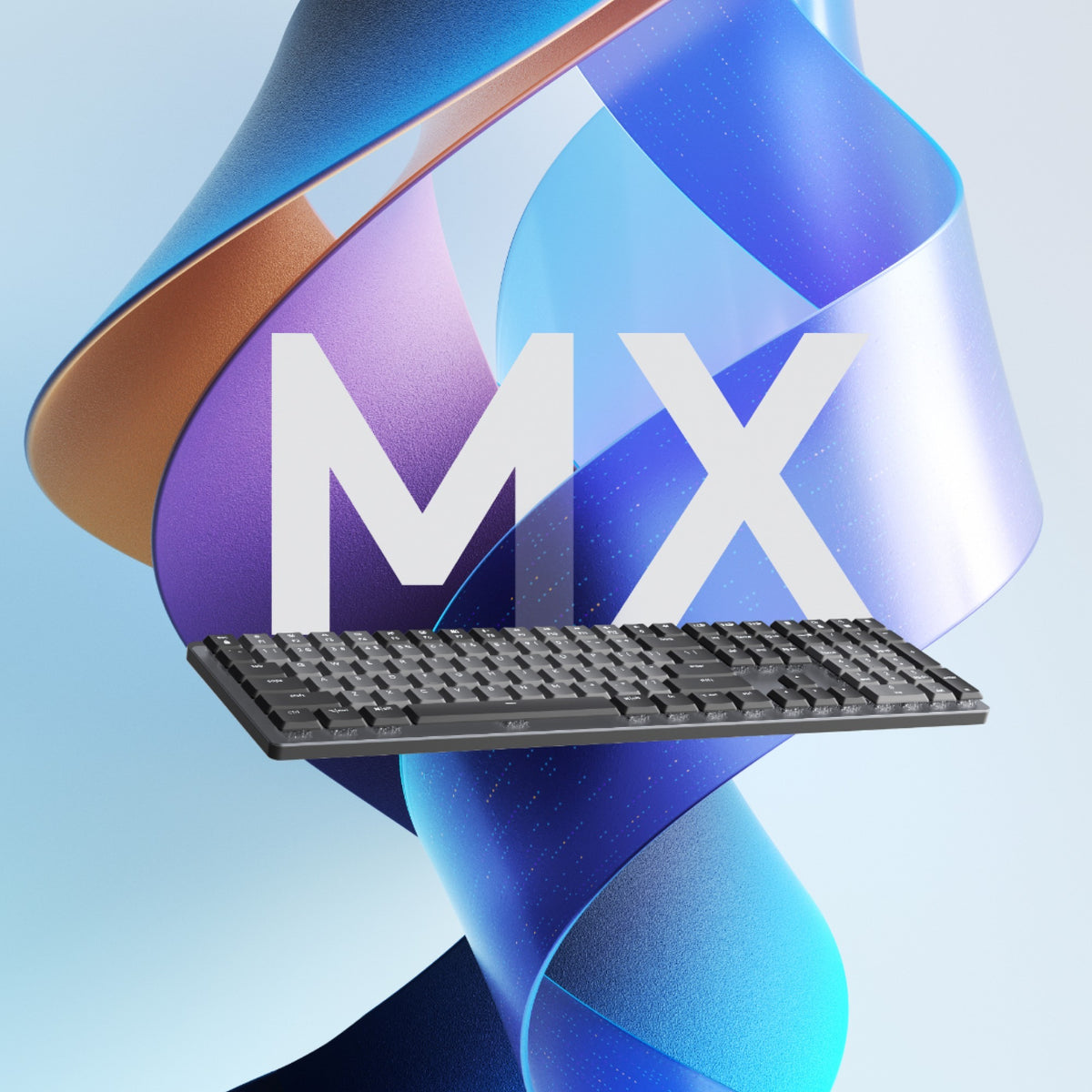 Tastiera meccanica Logitech MX (nera, layout internazionale USA (QWERTY), 100%, Bluetooth)