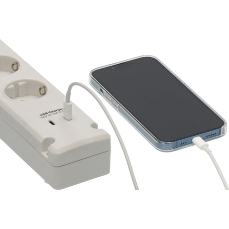 Multipresa Brennerstuhl Bremounta a 5 vie con 2 prese di ricarica USB C (bianco, 2x USB C)