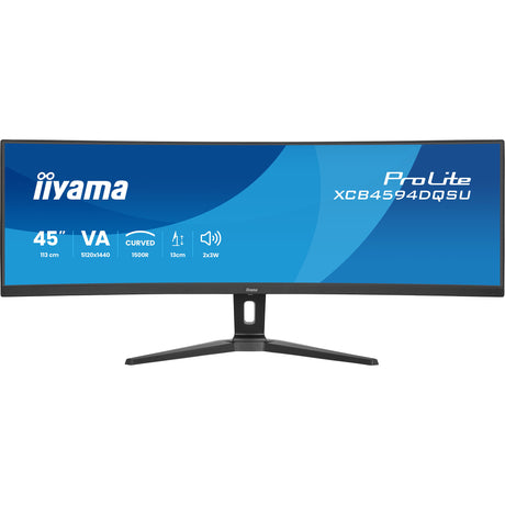 Monitor ultrawide curvo Iiyama Prolite XCB4594DQSU-B1 44,5 (nero (opaco), HDMI, DisplayPort, USB, audio)
