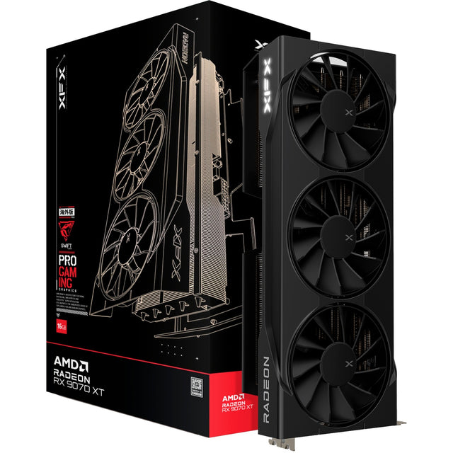 Scheda grafica Xfx radeon rx 9070 xt swift (nera, rdna4, gddr6, 3x display port, 1x hdmi 2.1)