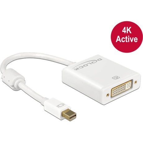 Delock mini displayport > adattatore dvi (bianco, 0,2 metri, 4k)