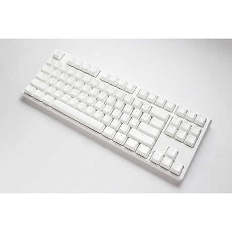 Ducky one 3 classica tastiera meccanica tkl rgb bianca pura (bianca, layout us (qwerty), rosso ciliegia mx, 80% (tkl), LED rgb, pbt double-shot, sostituibile a caldo, meccanica quack)