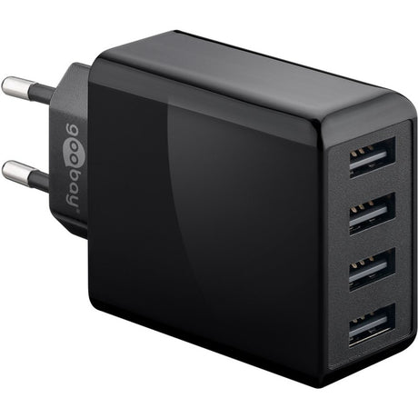 Caricatore USB Goobay a 4 vie (30 W) (nero)
