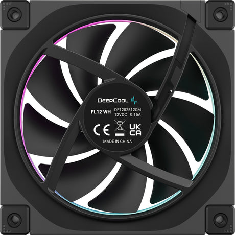 Ventola per case Deepcool fl12 rgb (nera, 120 x 120 x 25 mm, pwm)
