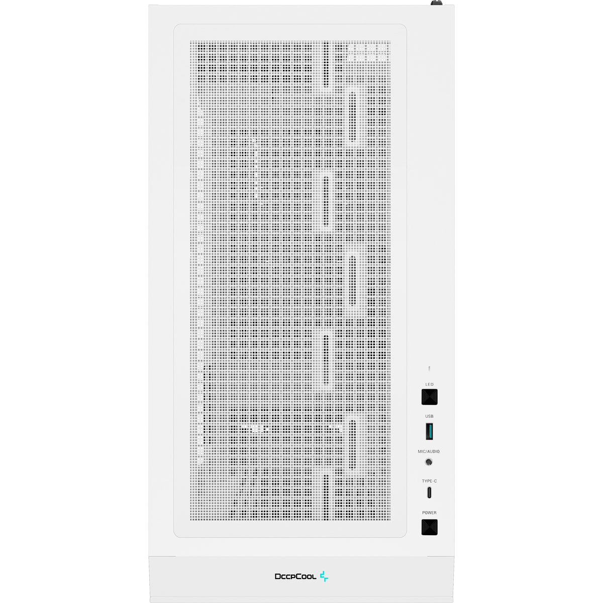 Custodia Deepcool CH560 MIDI Tower (bianco | 1x USB-A | 1x USB-C | RGB | vetro temperato)