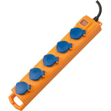 Brennerstuhl super-solid SL 554 il blocco prese da tavolo IP54 a 5 vie giallo blu 2m H07RN-F3G1.5 con interruttore