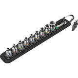 Cintura Wera a 1 set di chiavi a bussola zyklop (nero, 10 pezzi, con funzione di tenuta, con 1 4 -drive)