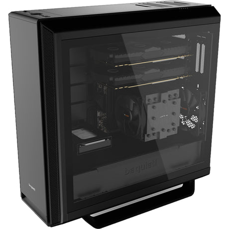 Silenzio! custodia midi tower silent base 802 con finestra (nera | 2x USB-A | 1x USB-C | finestra)